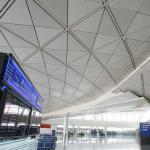 Perforated Acoustic Metal Ceiling Tiles Powder Coated Triangular For Convention Center for sale