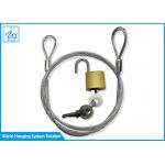 Anti Theft Extension Spring Safety Cable , Broken Proof Stainless Steel Wire Rope Kit for sale