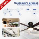 48 Inches Flush Mount Dimmable LED Ceiling Fan For Living Room