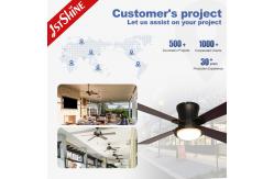 China 48 Inches Flush Mount Dimmable LED Ceiling Fan For Living Room supplier