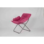 Kids Rose Red Leisure Metal Folding Chairs With Heavy Duty Polyester Fabric for sale