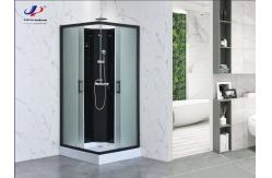 China Customizable Shower Room With Matt Black Profile Frame And 4/5mm Tempered Glass supplier