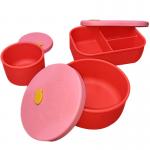 China Food Grade Silicone Lunch Box Microwave Heating Preservation Box Compartment Sealed for sale