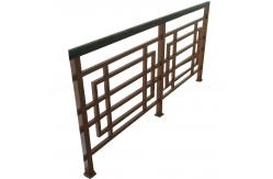 China Galvanized Steel Handrail Balustrade In Position Bridge Railings / Handrails For Top Style supplier