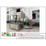 Automatic Powder Filling Capping Line With Auger Dosing Filler For Bottles Jars