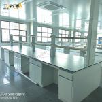 Functional Lab Space With  Lab Island Bench Customizable Handles