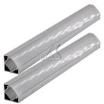 6063-T5 LED Aluminium Profile Transparent Cover Color Punching Processing for sale