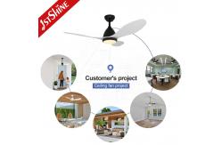 China Support Dimmer 1stshine Plastic Ceiling Fan with Remote Control and Modern Design supplier