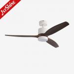 Remote LED Ceiling Fan With 3 Wood Blades Modern For Bedroom
