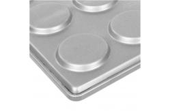 China RK Bakeware China 3 Inch Glazed Aluminumized Steel Hamburger Bun Pan Baking Tray supplier