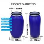 Large Mouth Sealed Turnover Plastic Barrel Drum 125L for sale