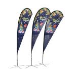 65g Polyester Teardrop Beach Flag , Outdoor 100x300cm Roll Up Flag for sale
