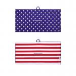 Portable Polyester Sublimated Microfiber Waffle Weave Custom Print Golf Towel with clip for sale