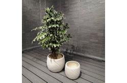 China Frost and Fire Resistant Fiber Clay Planter with Smooth Surface supplier