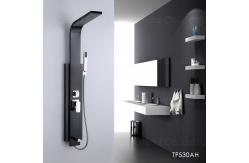 China Shower Panel Wall Mounted Thermostatic Black Spa Rainfall Bath Stainless Steel supplier