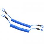 Multi Function Coiled Tool Lanyard Anti Theft Elastic Bungee With Loop Ends