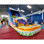 Adult Outdoor Inflatable Water Slides Palm Tree Jumping Bouncy Castle for sale