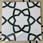 Custom Modern Marble Pattern Flower Waterjet Medallion Floor Tiles Polished