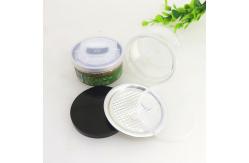 China Cbd Weed Easy Open Pull Ring Round Plastic Container Black Lid With Sticker supplier