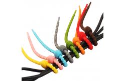 China Reusable  Silicone Cable Ties , Tidy Wire Cord Lead Organizer supplier