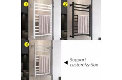 China Graphene Electric Hot Towel Rack , Heated Towel Rack Wall Mounted with Timer supplier