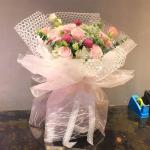 Printed Net Opp Waterproof Florist Paper 58cm X 58cm Bouquet Wrapping for sale