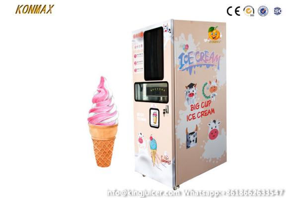 59 Flavors Soft Serve Vending Machine , Robot Ice Cream Vending Machine