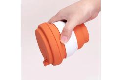 China 8oz 10oz 12oz Silicone Roll Up Folding Water Bottle Non Toxic supplier