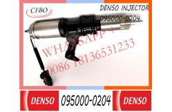 China 6M60T Engine Spare Part 095000-0204 Genuine Diesel Fuel injector supplier