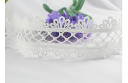 China Scalloped Water Soluble Lace Trim By The Yard , White Scalloped Edge Lace Ribbon supplier