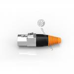 IP65 IP67 Waterproof Ethernet Chassis Connector Male Metal Button Socket for sale