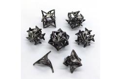 China Geely Flower Hollow Metal Dice Set RPG Dragon And Dungeon DND supplier