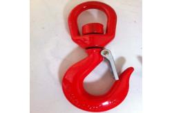 China Alloy Steel 3/4 Inch Forged Lifting Swivel Hooks Quenching supplier