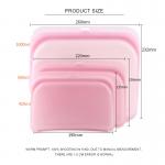 3 Pack Silicone Food Storage Bags Dishwasher And Microwave Safe for sale