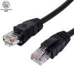 Round Cat6a UTP Patch Cord 24AWG 4 Pair Black / Gary 4P PVC Ethernet Cable for sale