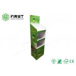 Advertising 4 Shelf Corrugated Retail Cardboard Floor Displays With Color Printing for sale