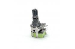China Dual 12mm Rotary Potentiometer Carbon Film 100k Volume Control 6 Pin supplier