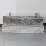 Non Slip Stairs Glazed Tiles Light Gray Marble Look Design Staircase Tiles for sale