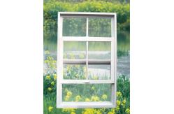 China OEM Double Glazed UPVC Windows Single Hung Window Replacement For House supplier
