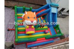 China 0.55mm PVC Tarpaulin Inflatable Amusement Park For Family Garden supplier