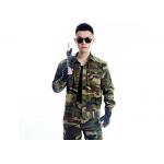Cotton Blends Military Camouflage Uniforms , Button Placket Men's Jacket for sale