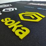 Embossed 3D Silicone Heat Transfer Emblems Transfers Customized
