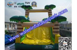 China Inflatable Bouncer Slide , Commercial Grade Bounce Houses Coconut Trees Tropical Themed supplier