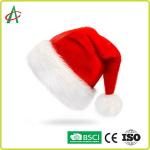 Anti Allergic Unisex Children Red Velvet Christmas Hats for sale