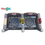 0.55mm PVC Inflatable Sports Games Carnival Inflatable Axe Throw Dart Double Lane for sale