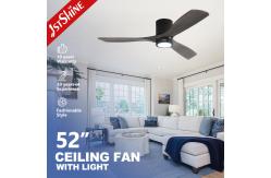 China Wooden Blades Ceiling Fan With Light and Remote for Low Ceiling supplier