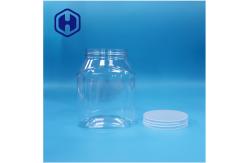 China Oval Unique Shaped Plastic Pet Nuts Fruits Pepper Candies Jars Flat Screw Lid supplier