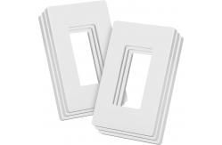 China Rectangular Plastic 1 Gang Wall Plate Screwless Matte Finished supplier