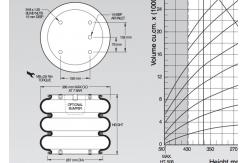 China W01-M58-6136 Air Spring Actuator Metric Airstroke Triple Convoluted supplier