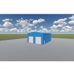 Structural Galvanized Steel Two Car Garage Metal Building for sale